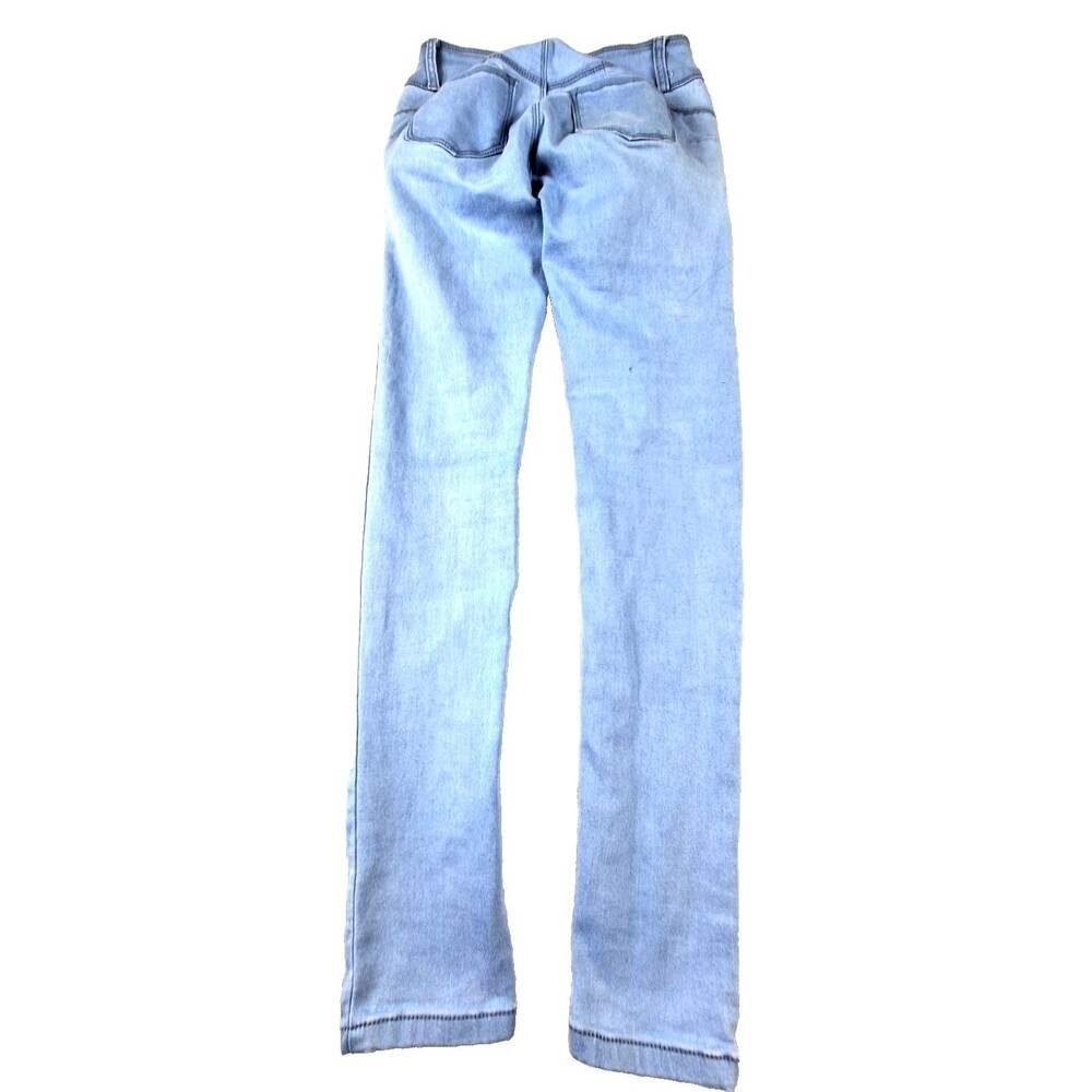 Wax Jeans Butt I Love You Womens Skinny Jeans 1 Light Wash Stretch Denim - Picture 2 of 13